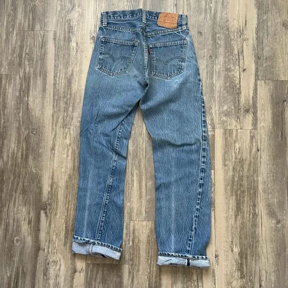 Vintage 80s Levi's 501XX Redline Selvedge Denim Jeans Size 27X29 - Picture 1 of 8